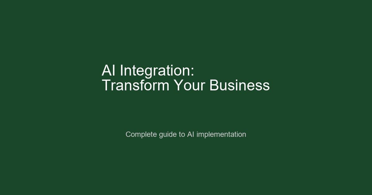 AI integration workflow connecting business processes